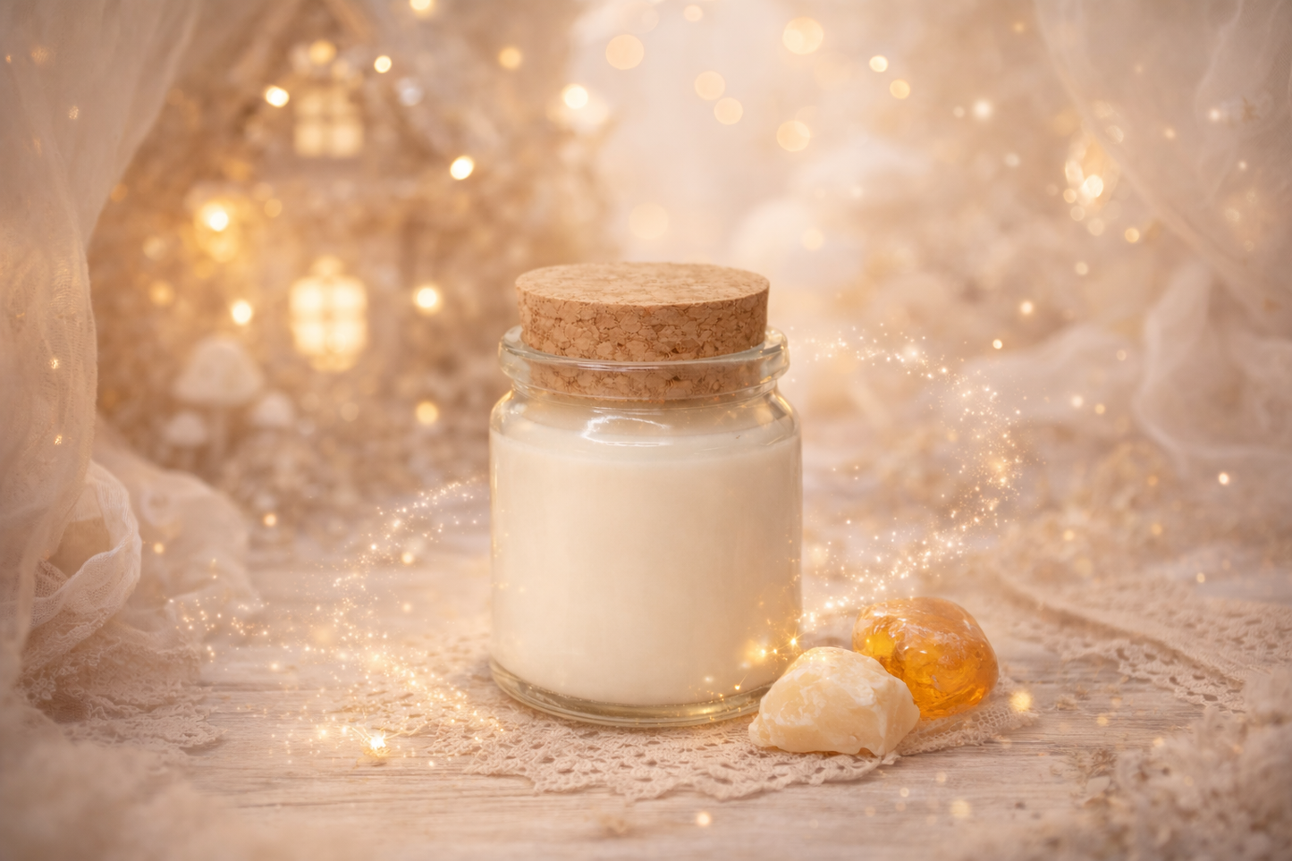 🕯️ Bougie parfumée classique - Ivoire et ambre