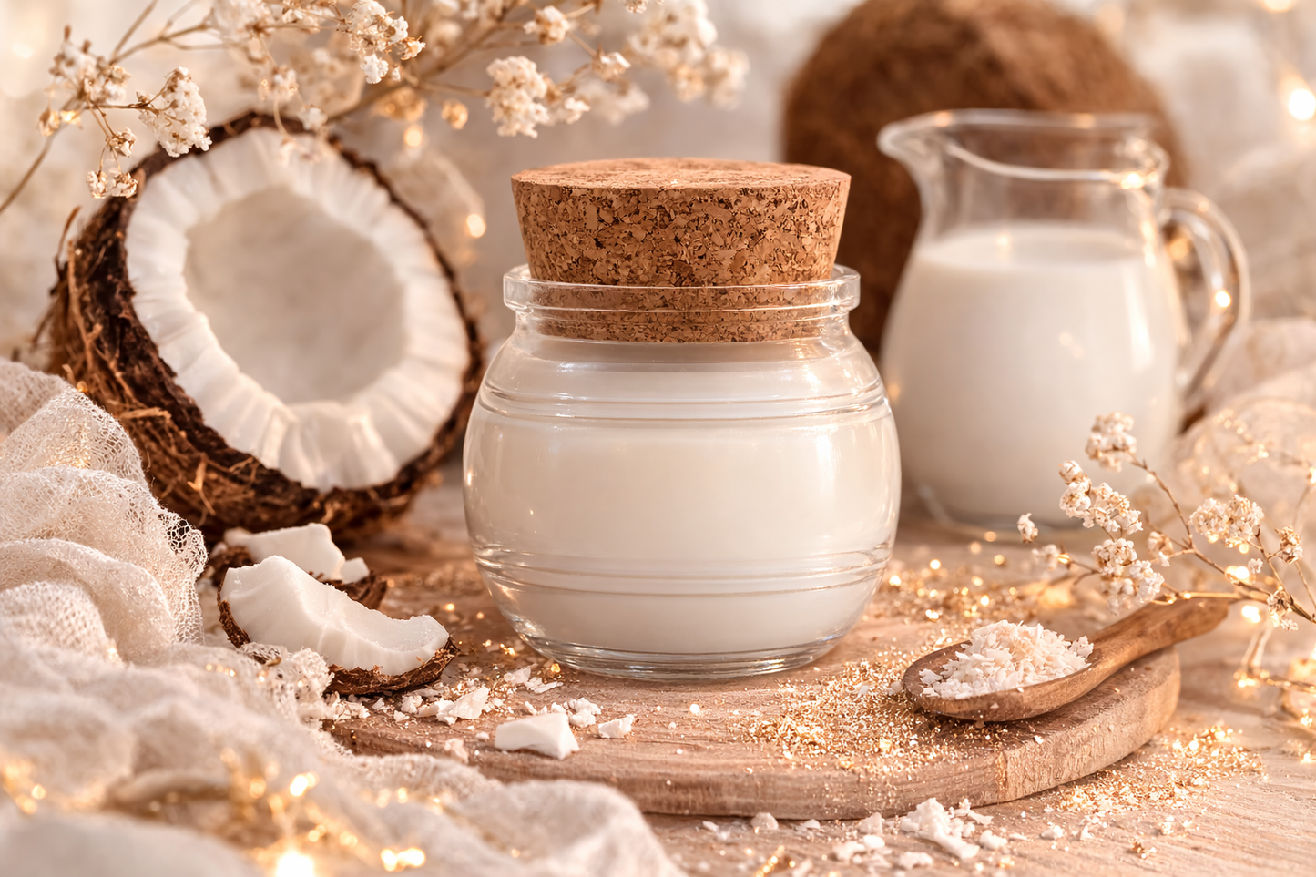 🕯️ Bougie parfumée classique - Lait de coco