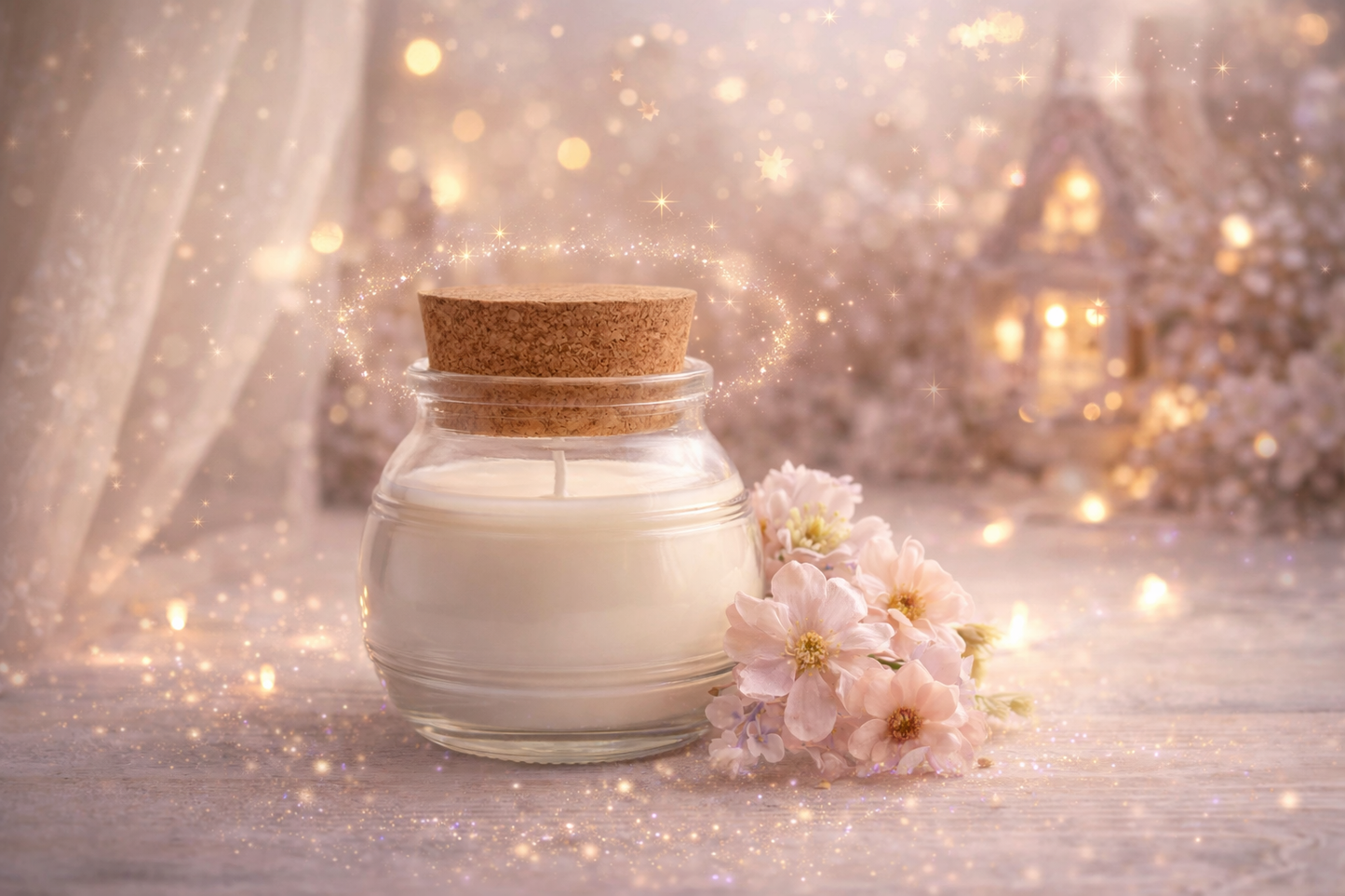 🕯️ Bougie parfumée classique - Fleurs sucrées