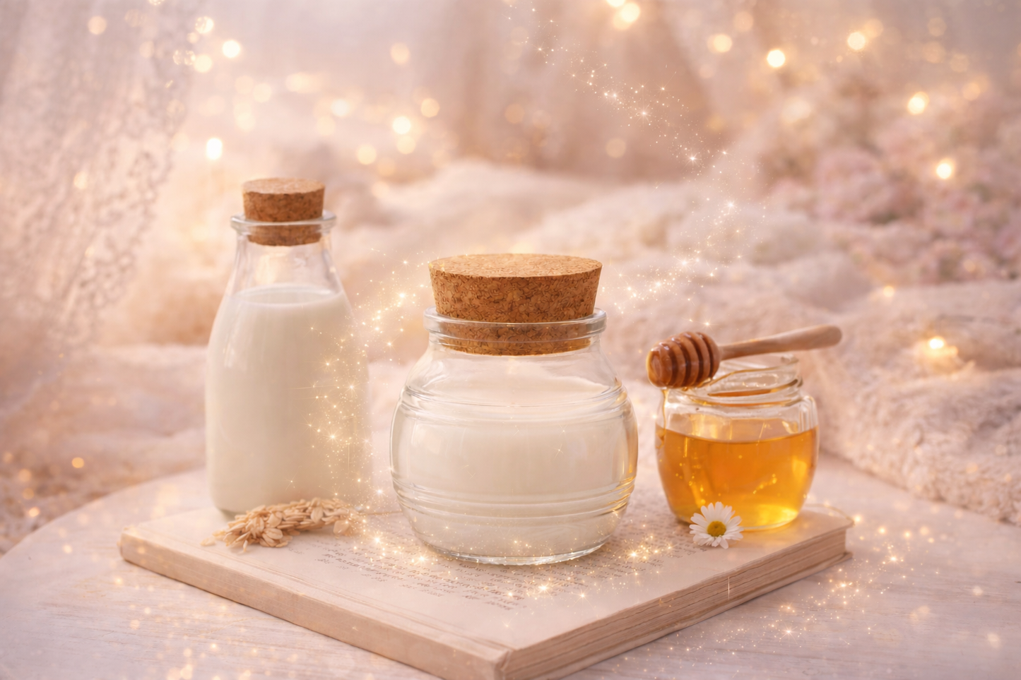 🕯️ Bougie parfumée classique - Lait d'avoine et miel