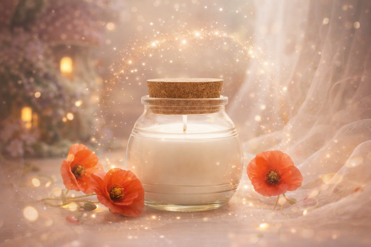 🕯️ Bougie parfumée classique - Coquelicot