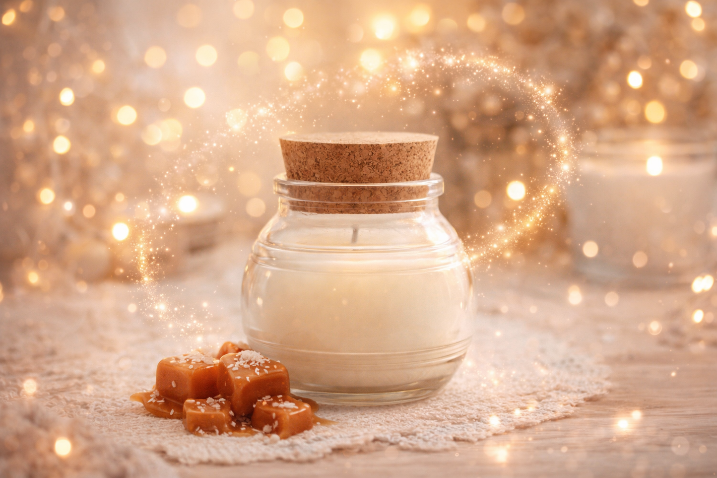 🕯️ Bougie parfumée classique - Caramel beurre salé