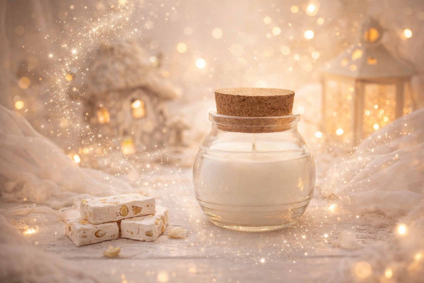 🕯️ Bougie parfumée classique - Nougat blanc