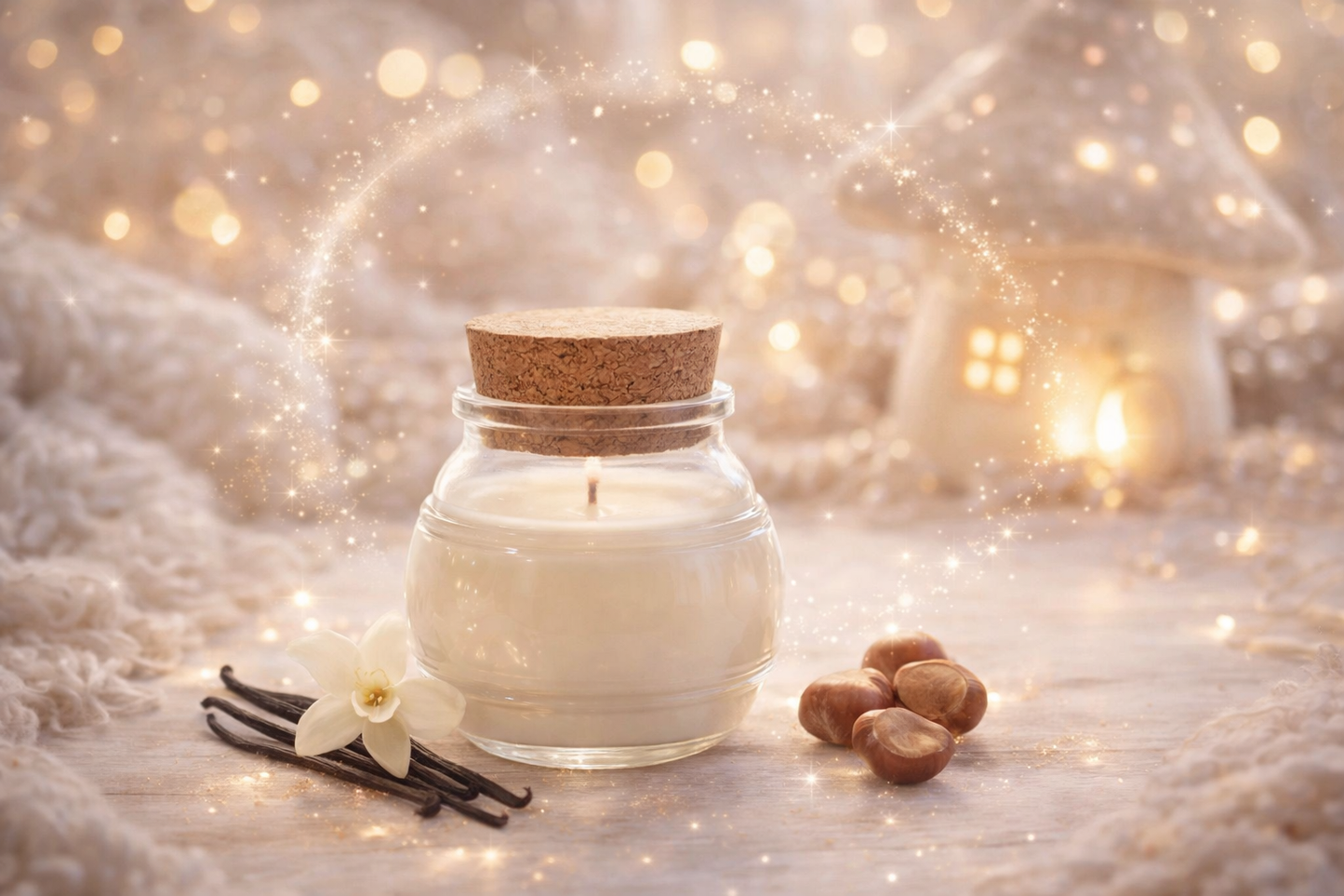 🕯️ Bougie parfumée classique - Vanille châtaigne