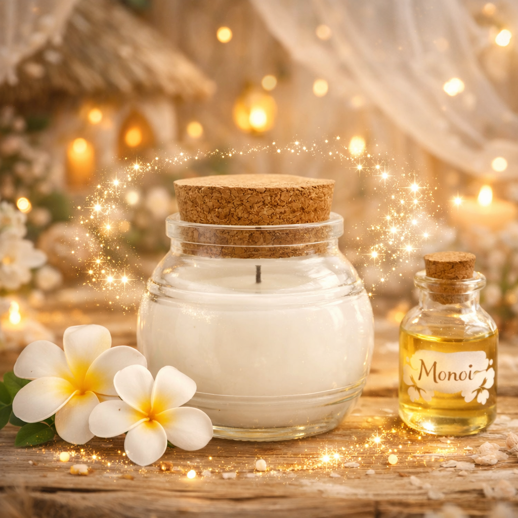 🕯️ Bougie parfumée classique - Monoï