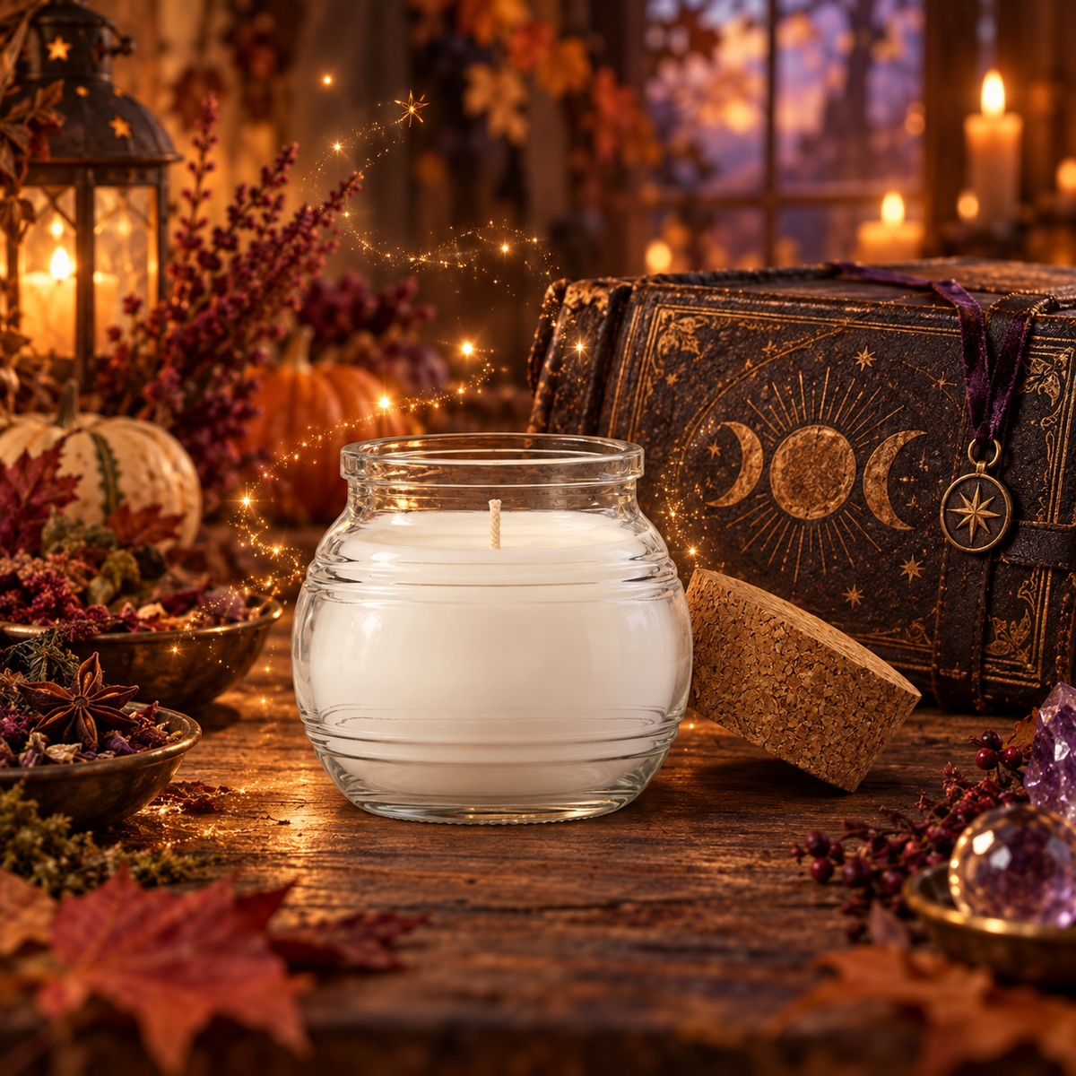 🕯️ Bougie parfumée classique - Grimoire maudit