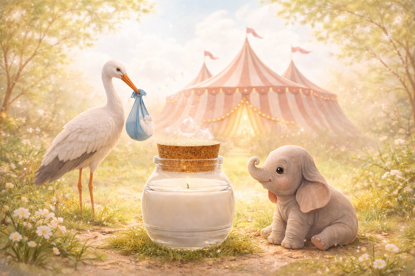 🕯️ Bougie parfumée classique - Snack au cirque