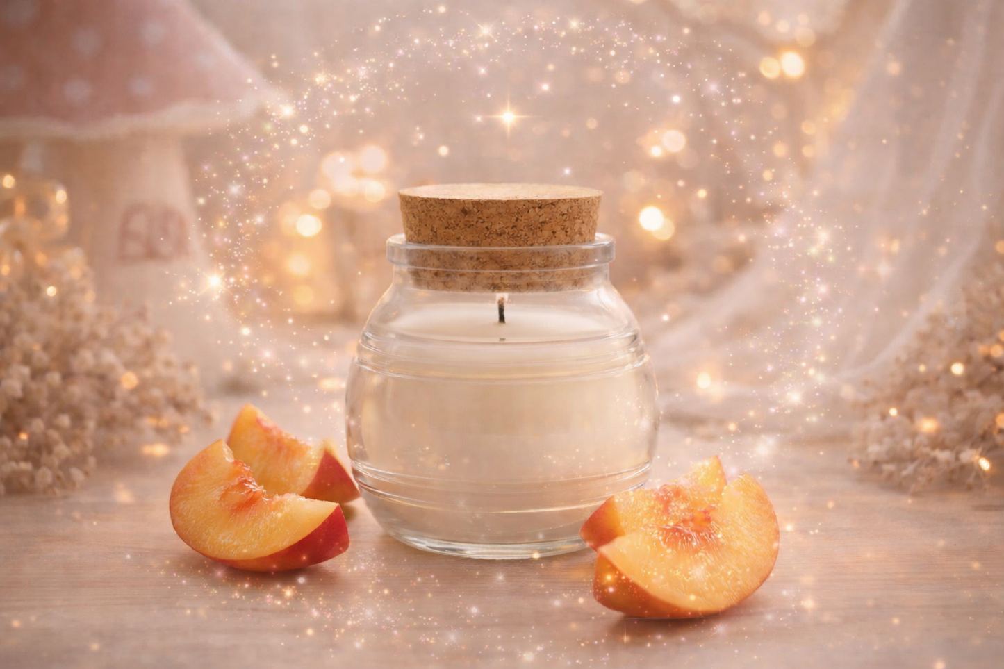 🕯️ Bougie parfumée classique - Pêche