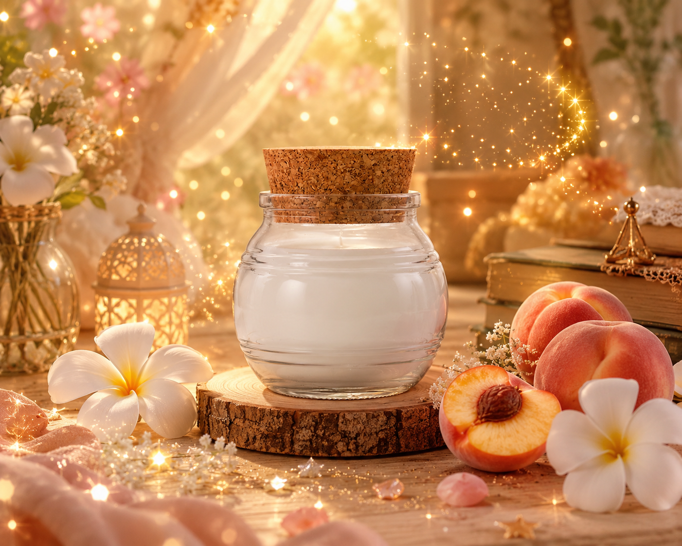 🕯️ Bougie parfumée classique - Monoï Pêche