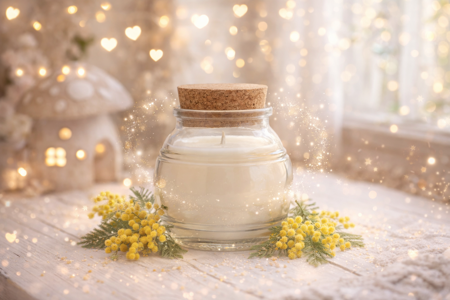 🕯️ Bougie parfumée classique - Mimosa