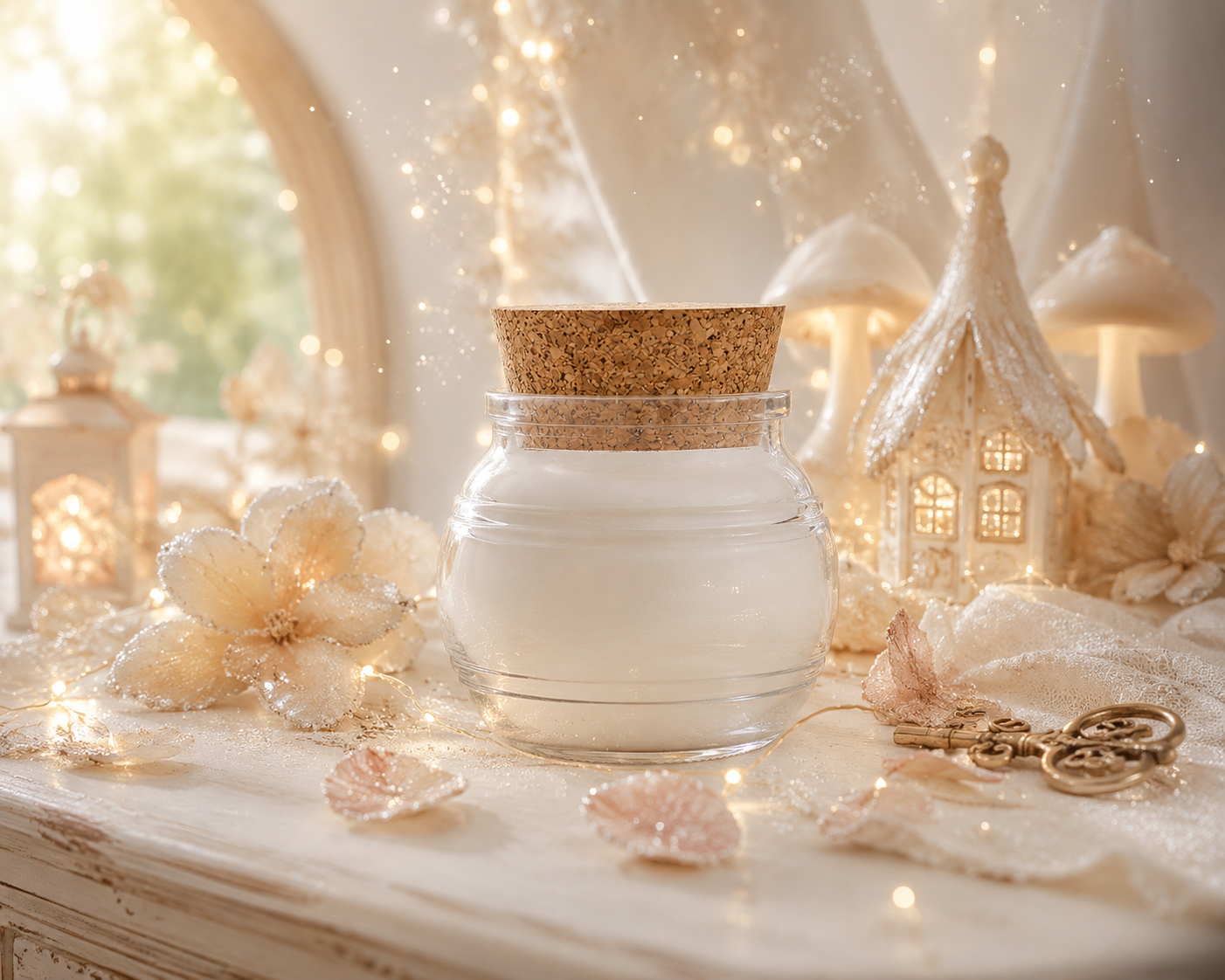🕯️ Bougie parfumée classique - Pétales de sucre
