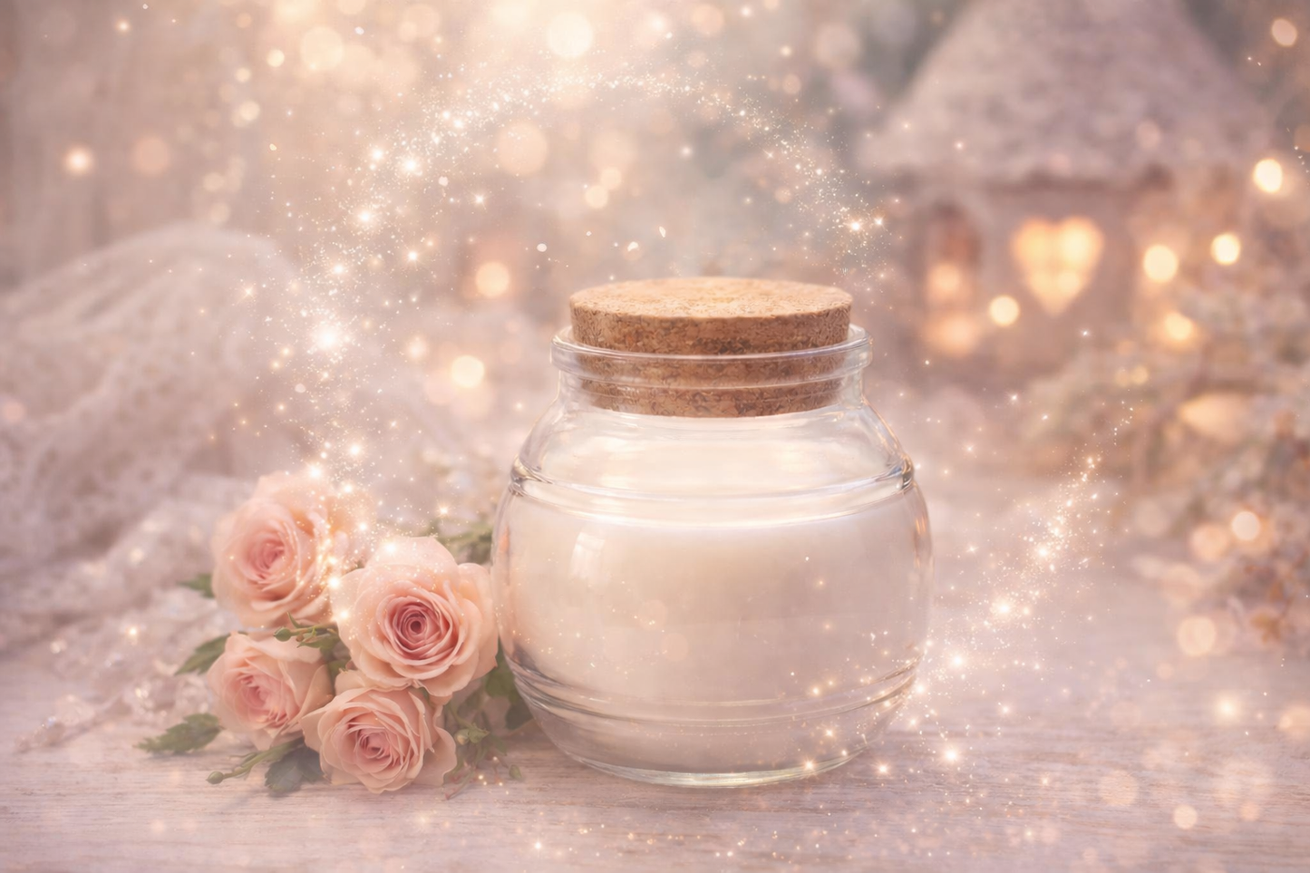 🕯️ Bougie parfumée classique - Rose pétillante