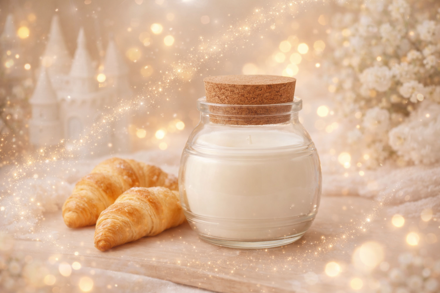 🕯️ Bougie parfumée classique - Croissant au beurre