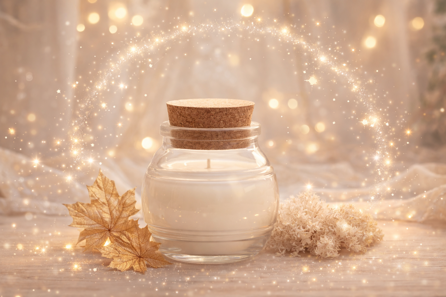 🕯️ Bougie parfumée classique - Erable doré et musc