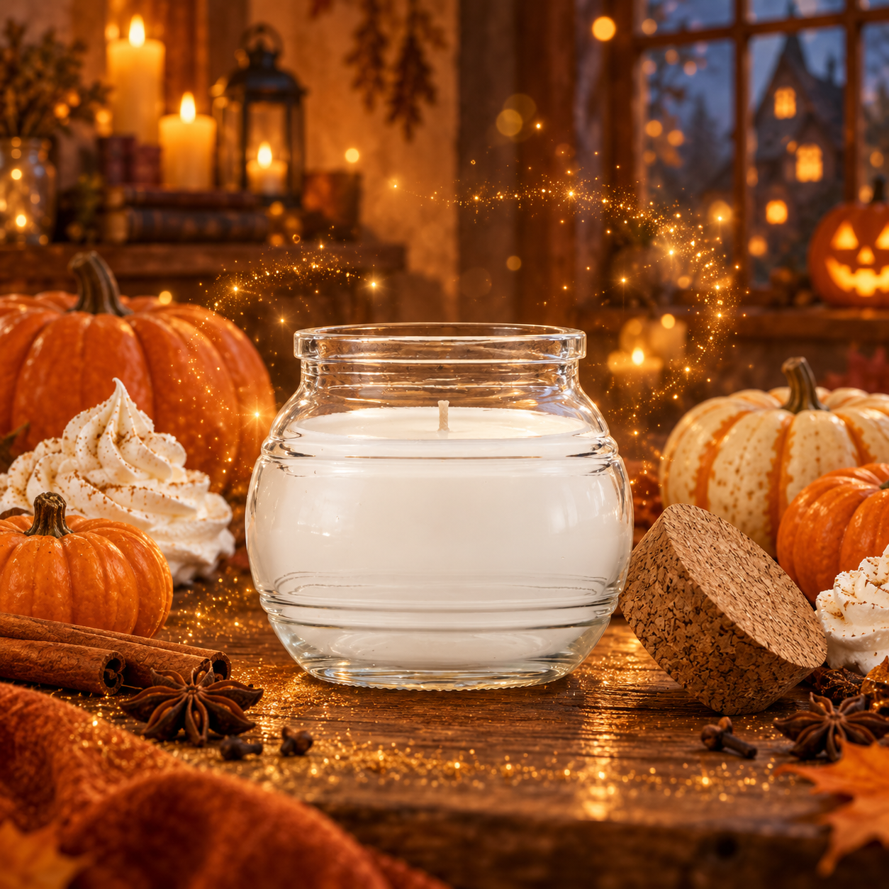 🕯️ Bougie parfumée classique - Citrouille crémeuse
