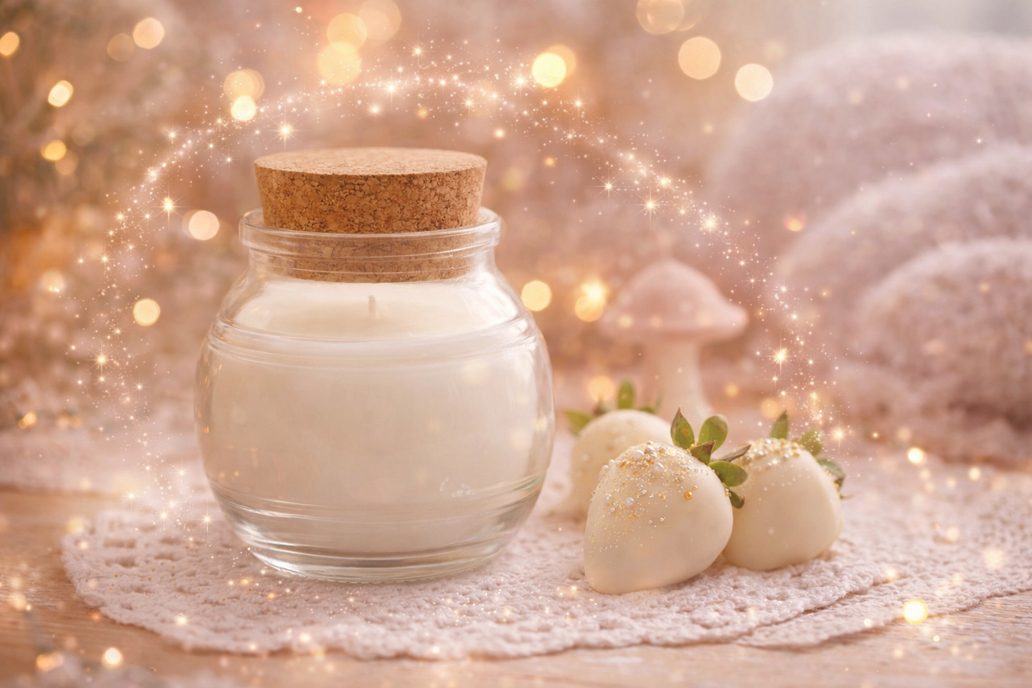 🕯️ Bougie parfumée classique - Fraise chocolat blanc
