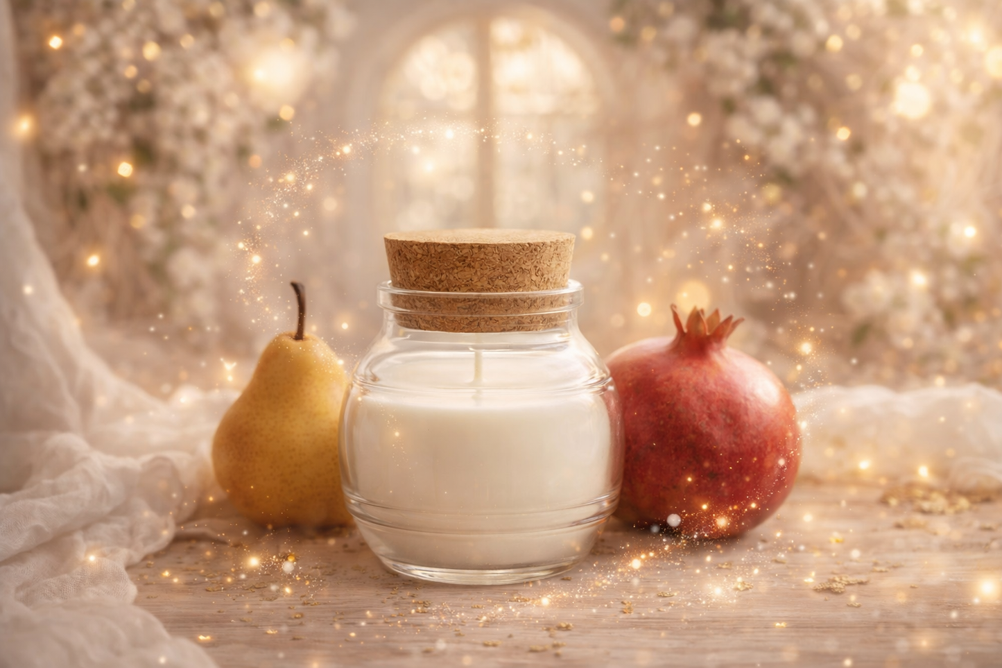 🕯️ Bougie parfumée classique - Poire et grenade