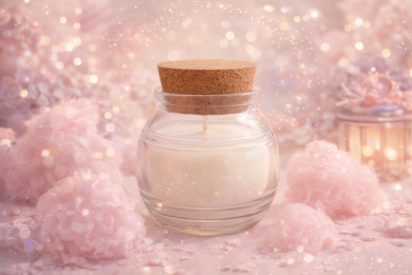 🕯️ Bougie parfumée classique - Barbe à papa