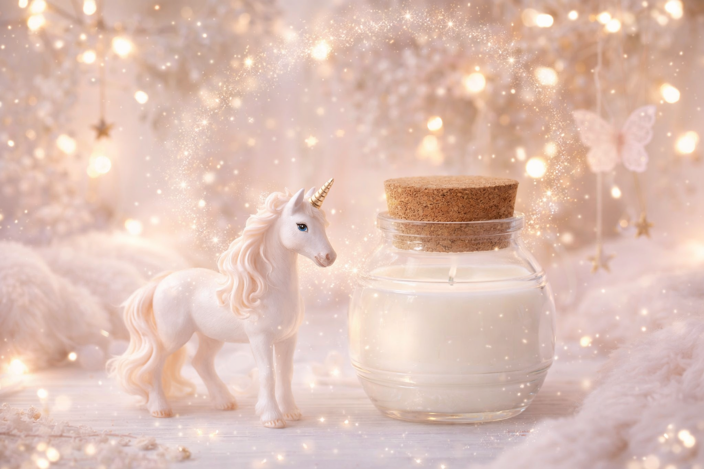 🕯️ Bougie parfumée classique - Licorne scintillante