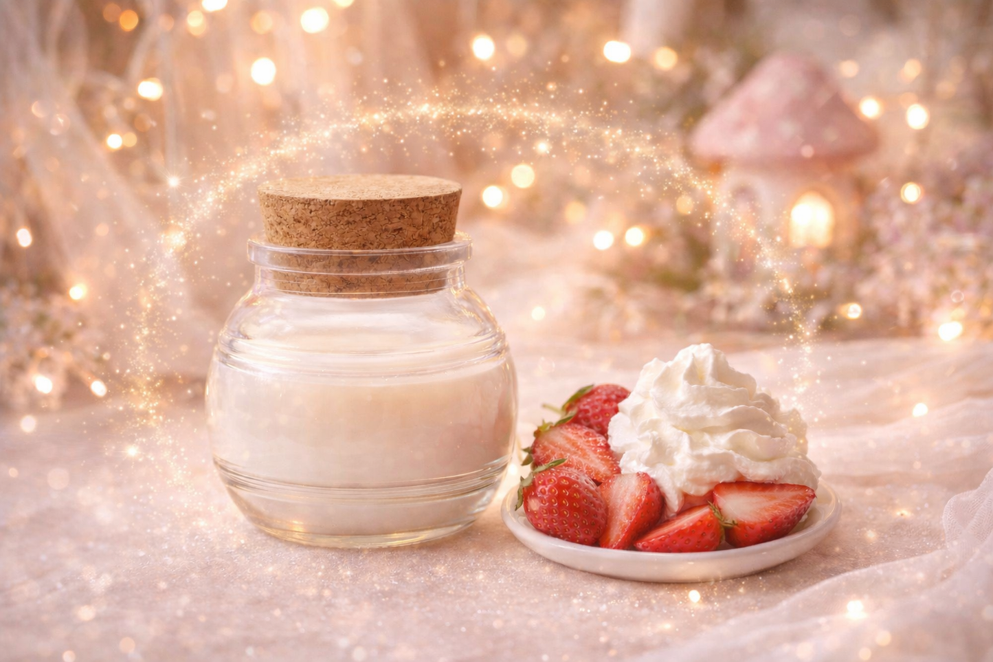 🕯️ Bougie parfumée classique - Fraise chantilly