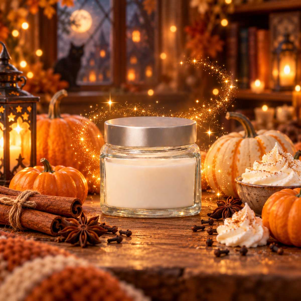 🕯️ Bougie parfumée classique - Citrouille crémeuse