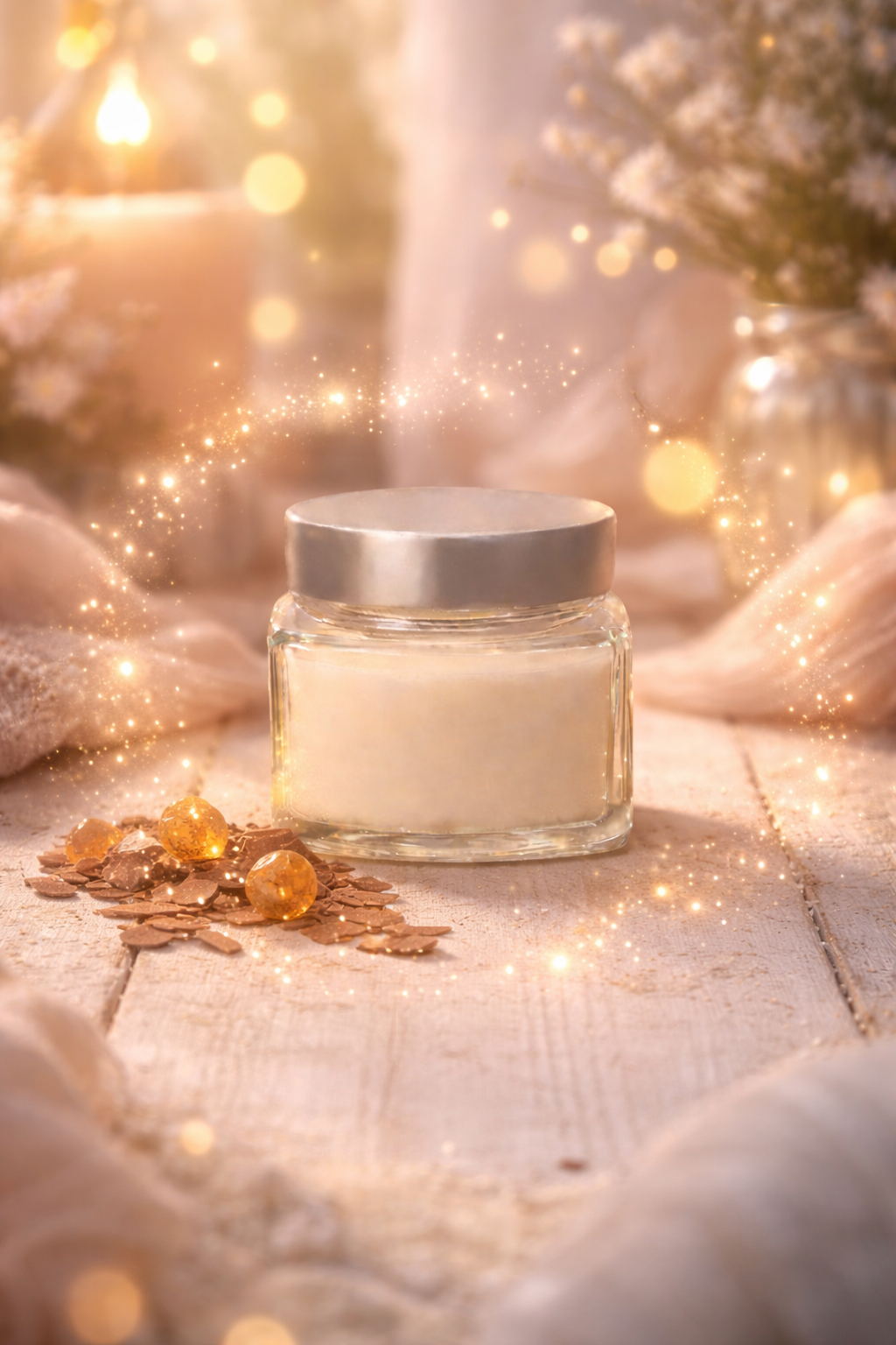 🕯️ Bougie parfumée classique - Ambre boisé