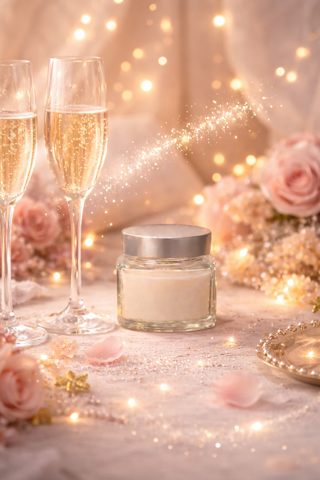 🕯️ Bougie parfumée classique - Coupe de champagne