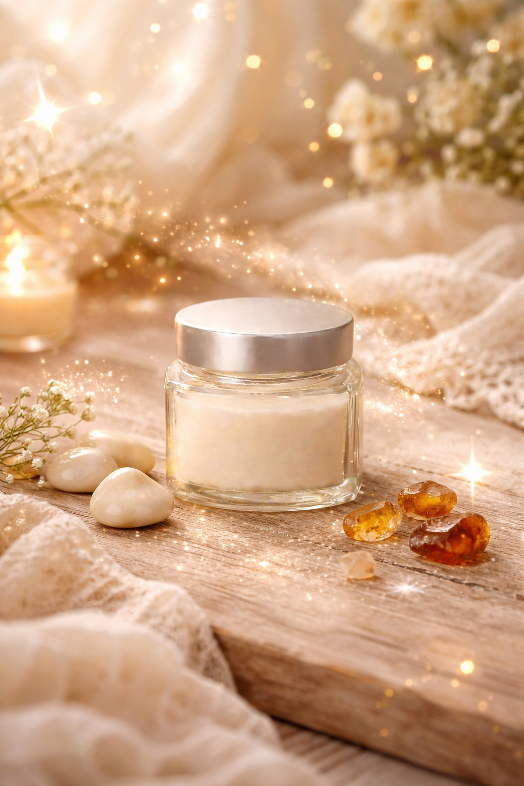 🕯️ Bougie parfumée classique - Ivoire et ambre