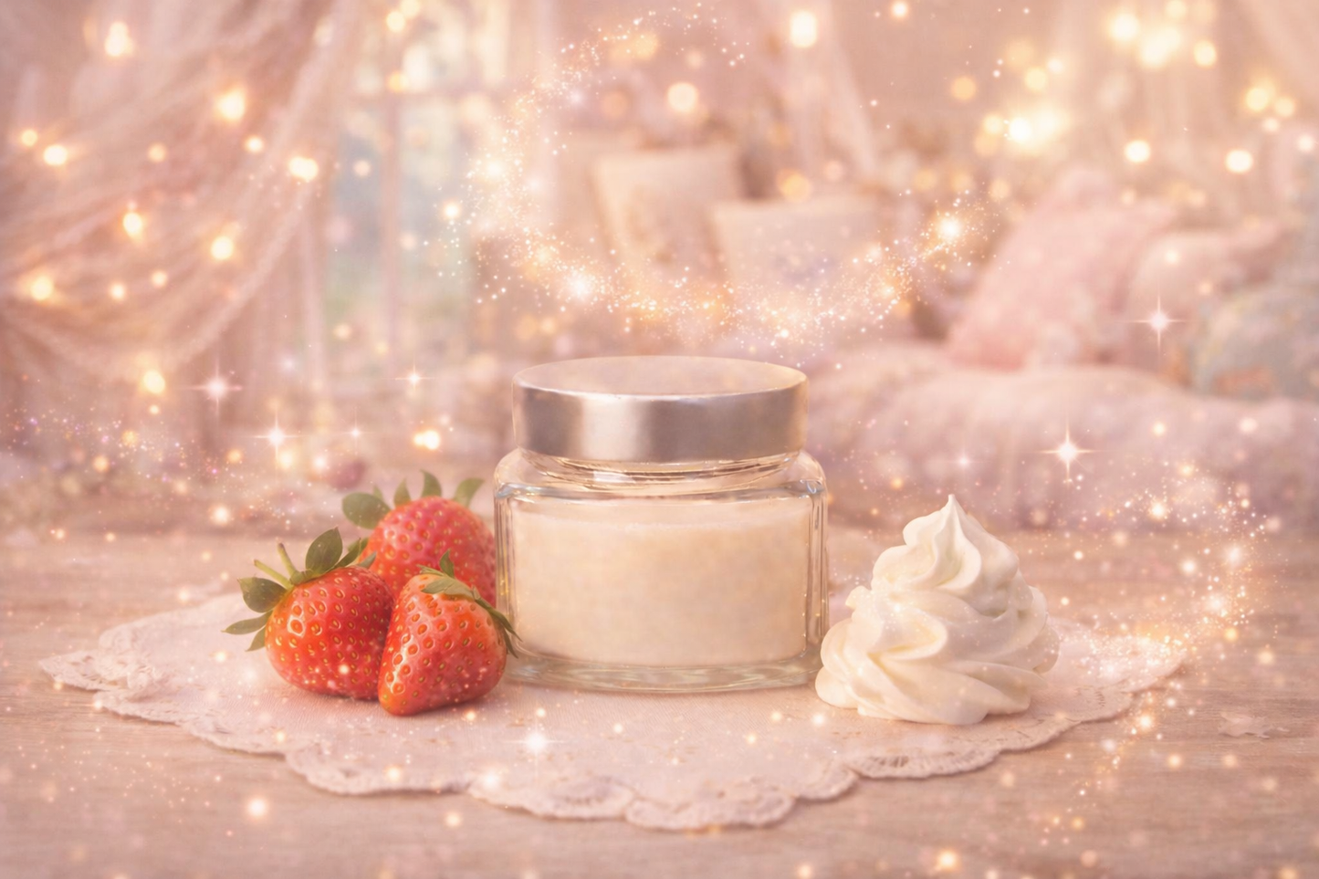 🕯️ Bougie parfumée classique - Fraise chantilly