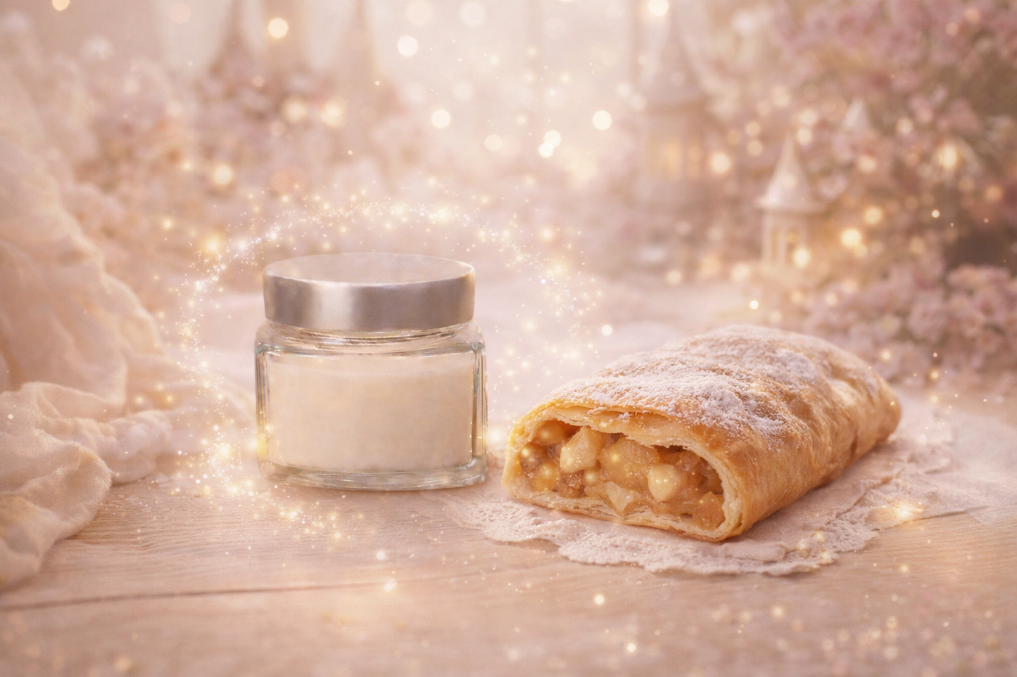 🕯️ Bougie parfumée classique - Strudel aux pommes