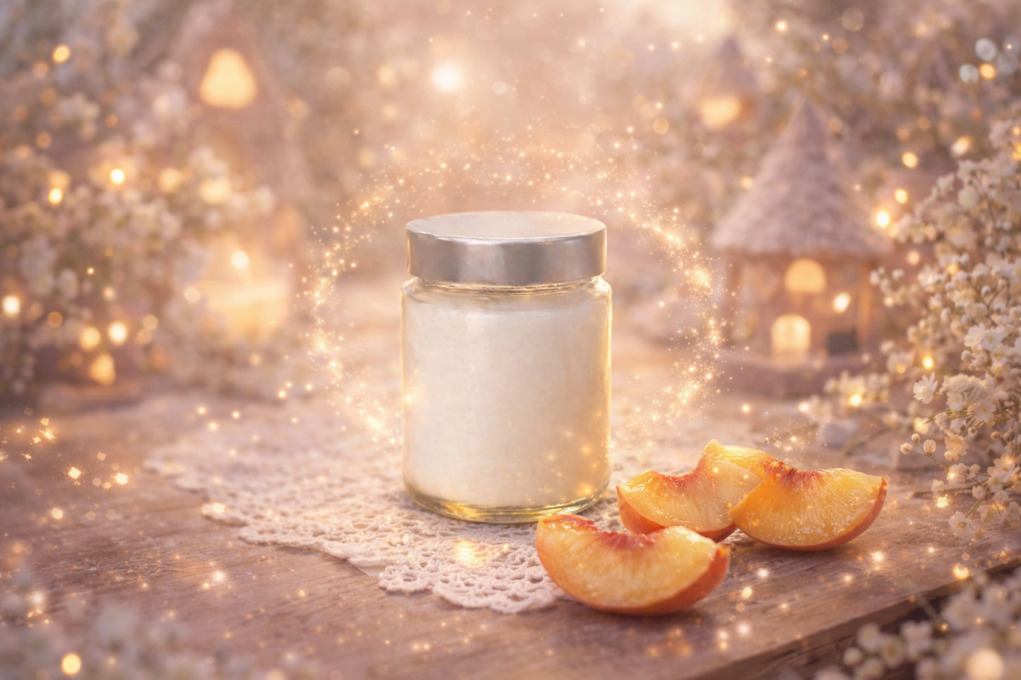 🕯️ Bougie parfumée classique - Pêche