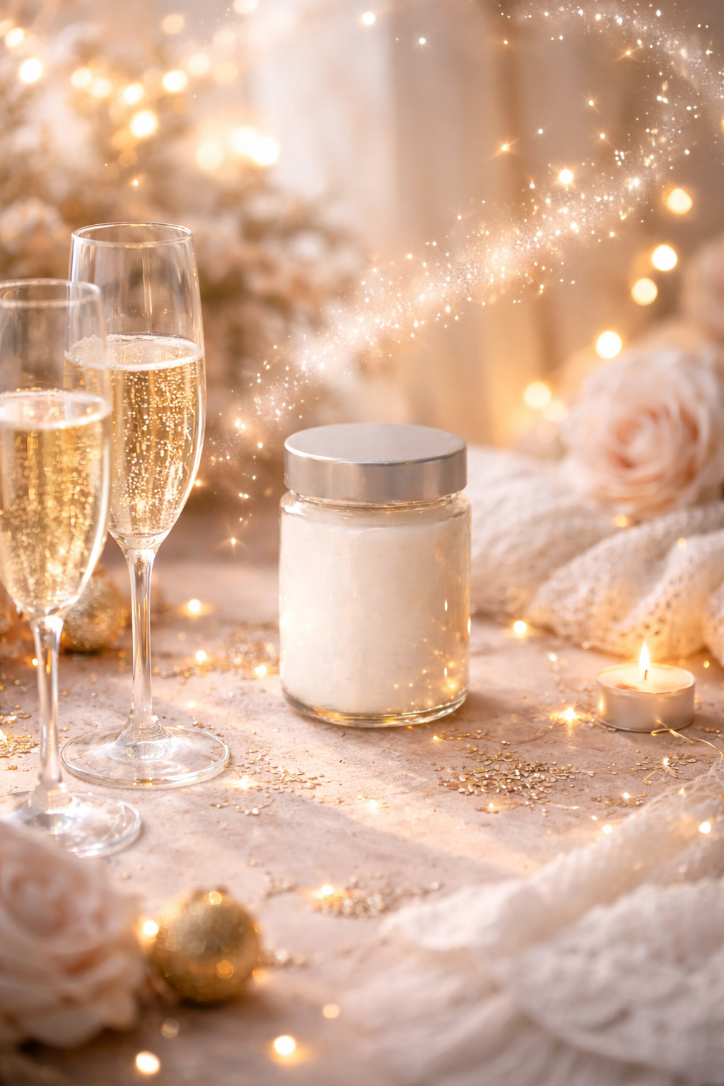 🕯️ Bougie parfumée classique - Coupe de champagne