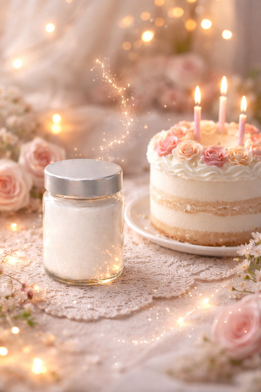 🕯️ Bougie parfumée classique - Gâteau d'anniversaire