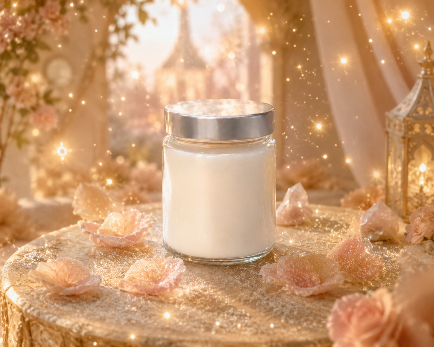 🕯️ Bougie parfumée classique - Pétales de sucre