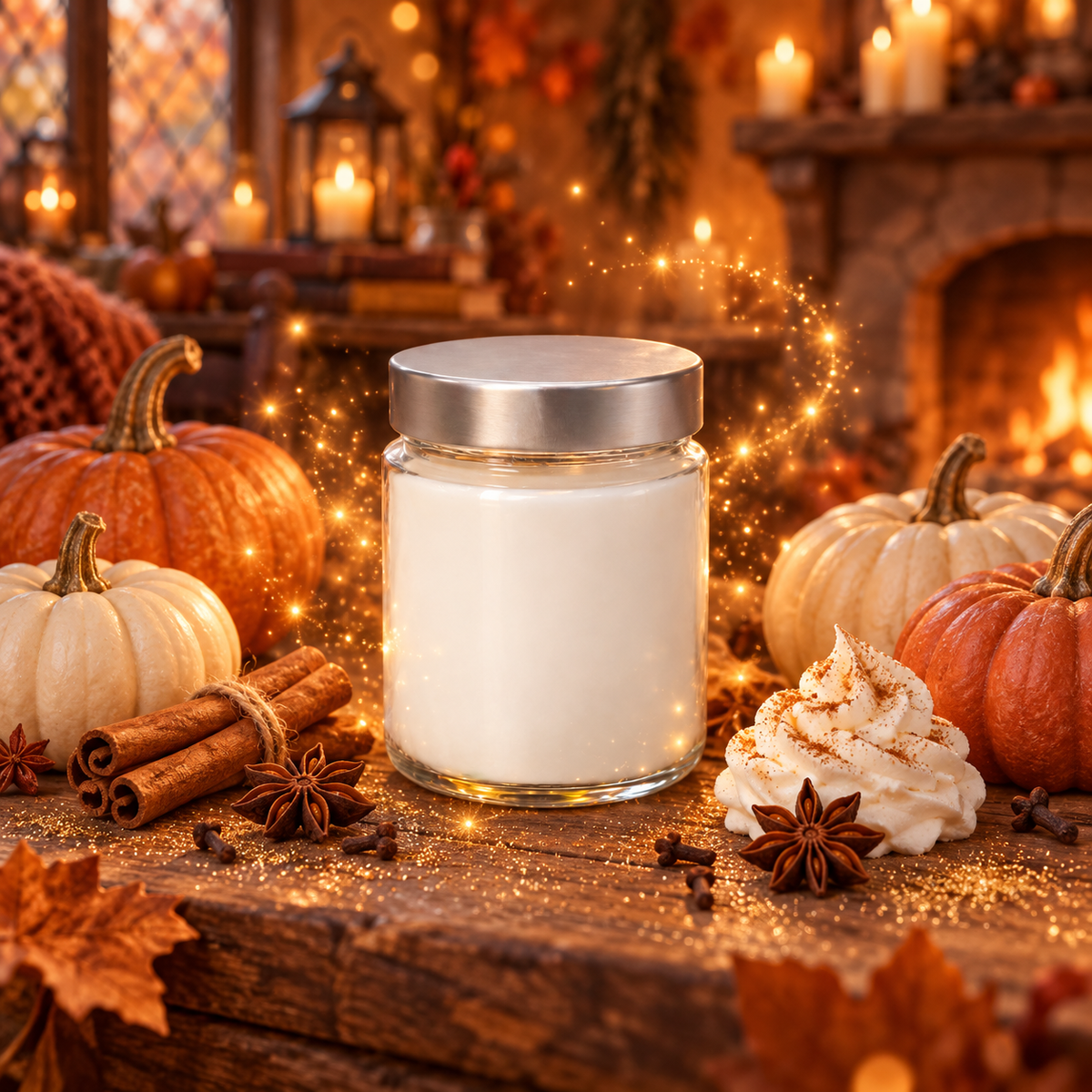🕯️ Bougie parfumée classique - Citrouille crémeuse