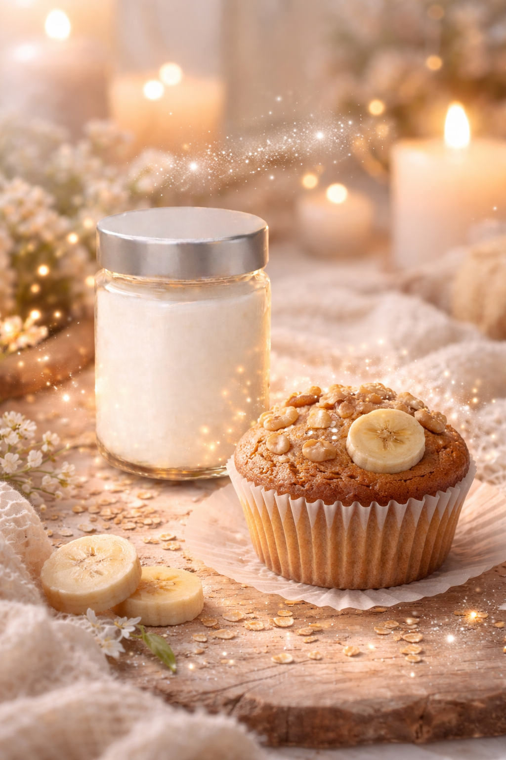 🕯️ Bougie parfumée classique - Muffin banane