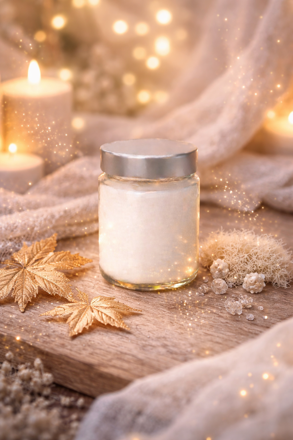 🕯️ Bougie parfumée classique - Erable doré et musc