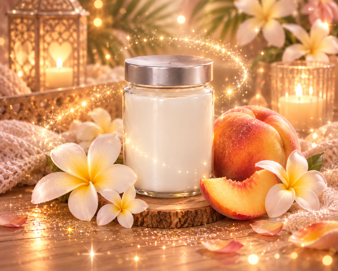 🕯️ Bougie parfumée classique - Monoï Pêche
