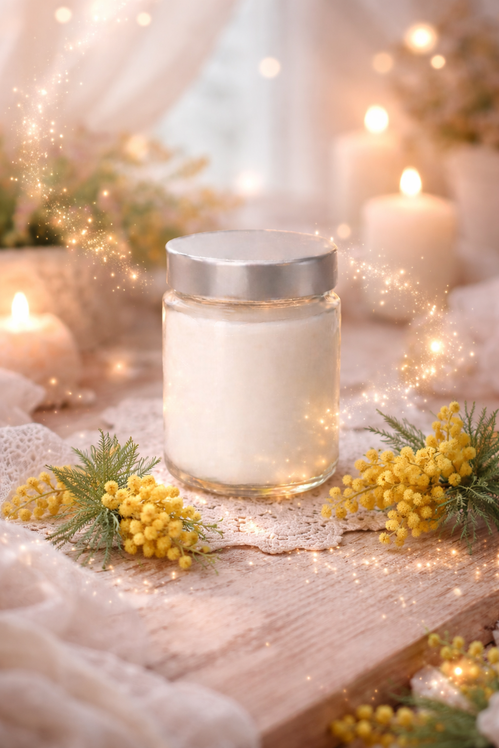 🕯️ Bougie parfumée classique - Mimosa
