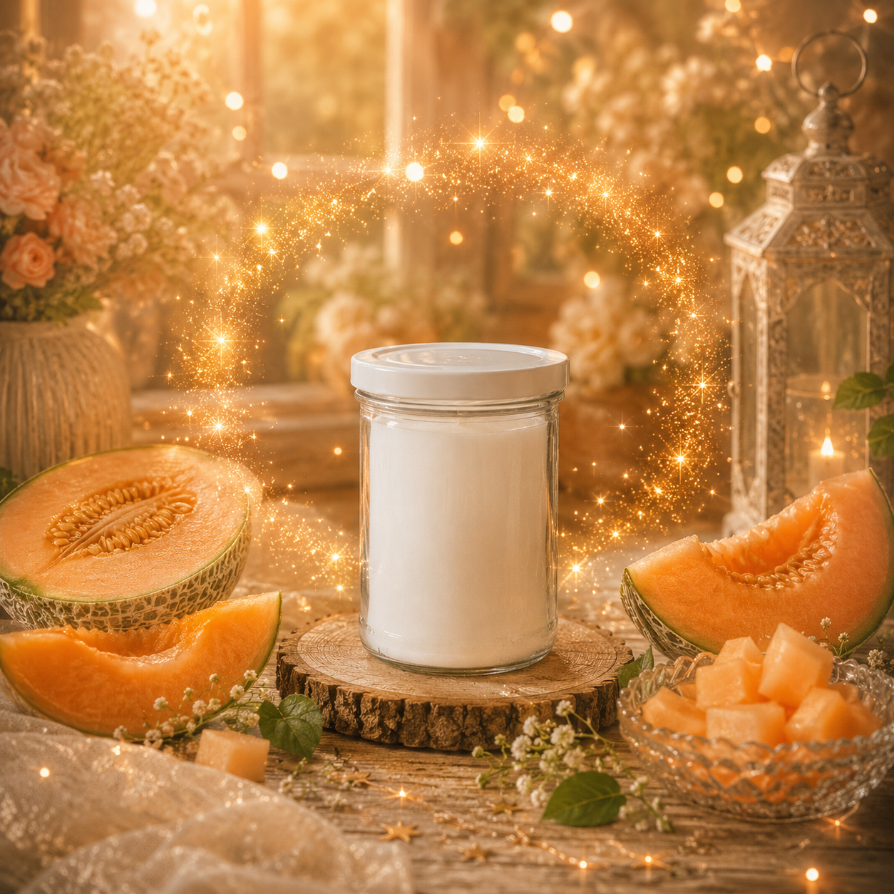 🕯️ Bougie parfumée classique - Melon