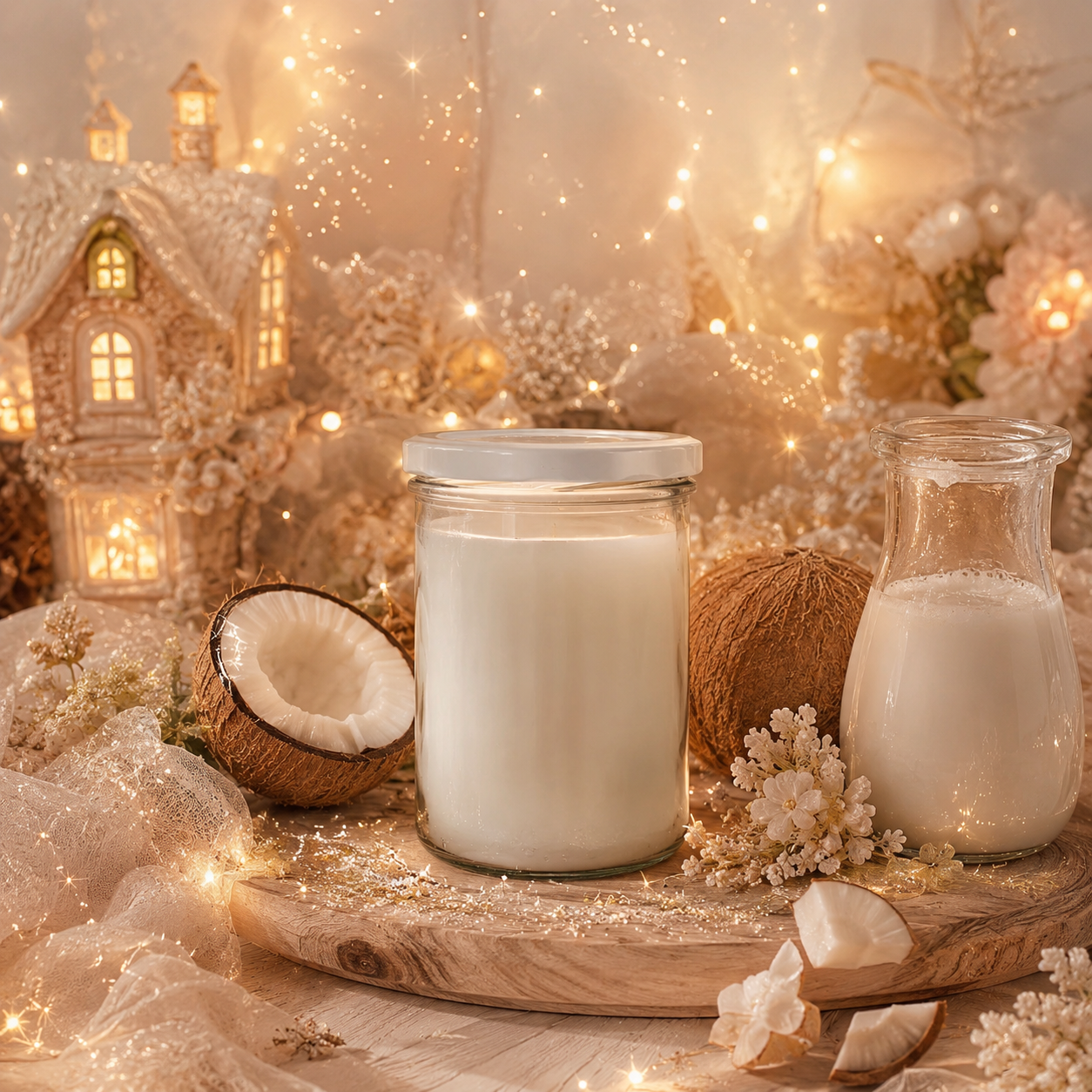 🕯️ Bougie parfumée classique - Lait de coco