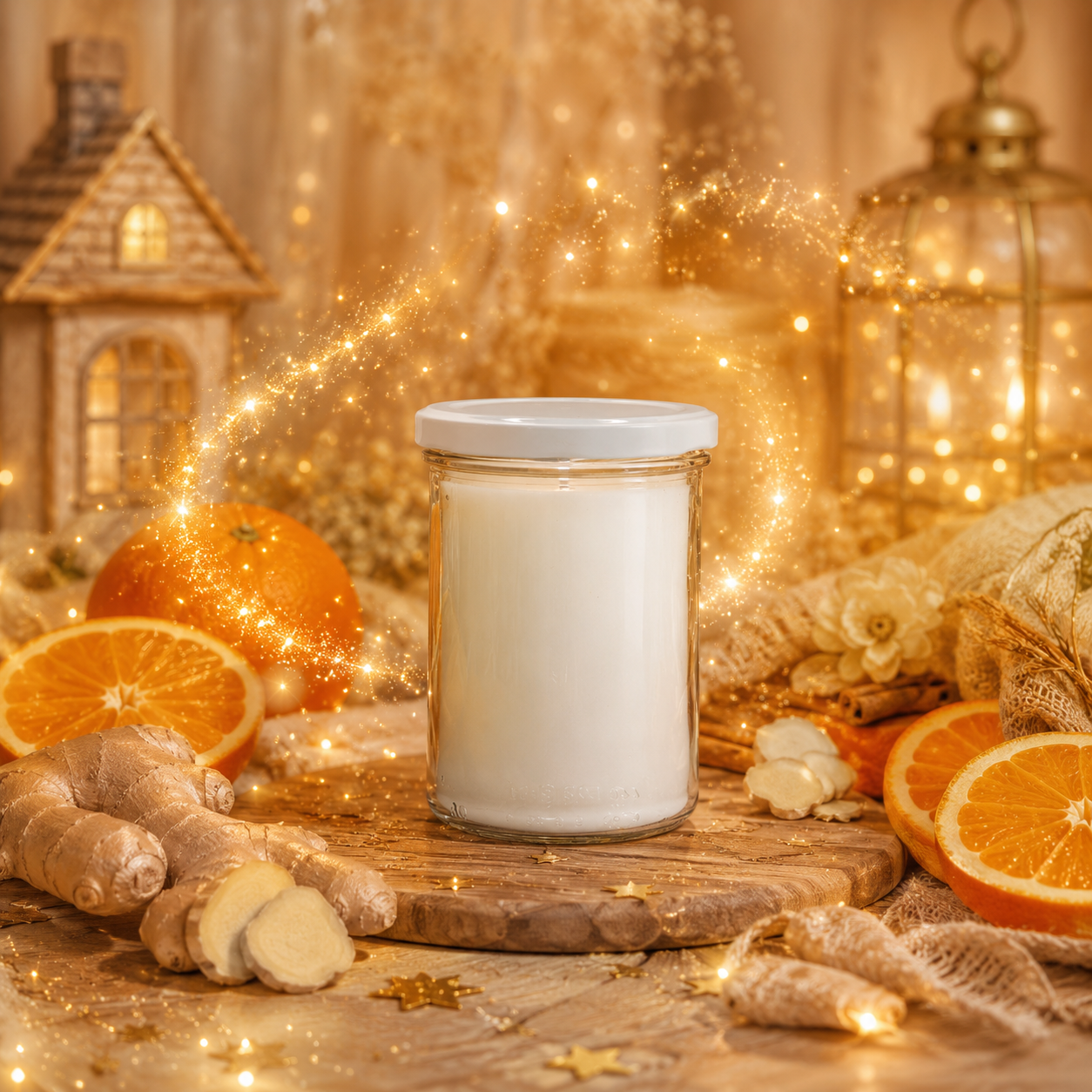 🕯️ Bougie parfumée classique - Gingembre et orange