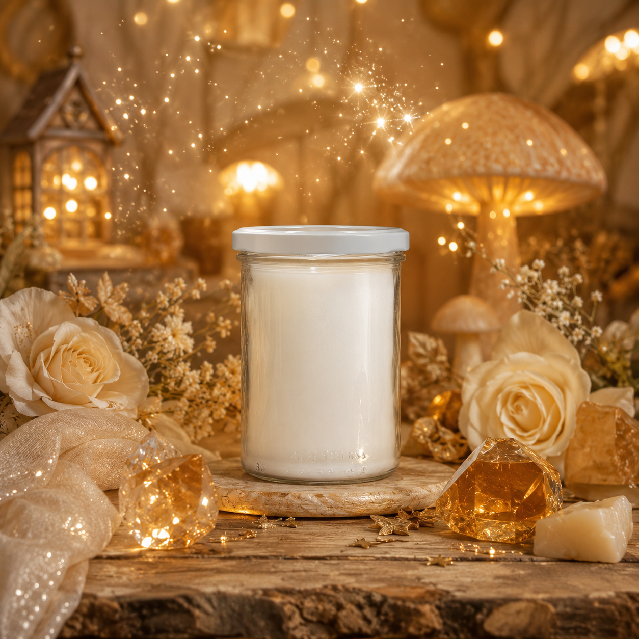 🕯️ Bougie parfumée classique - Ivoire et ambre