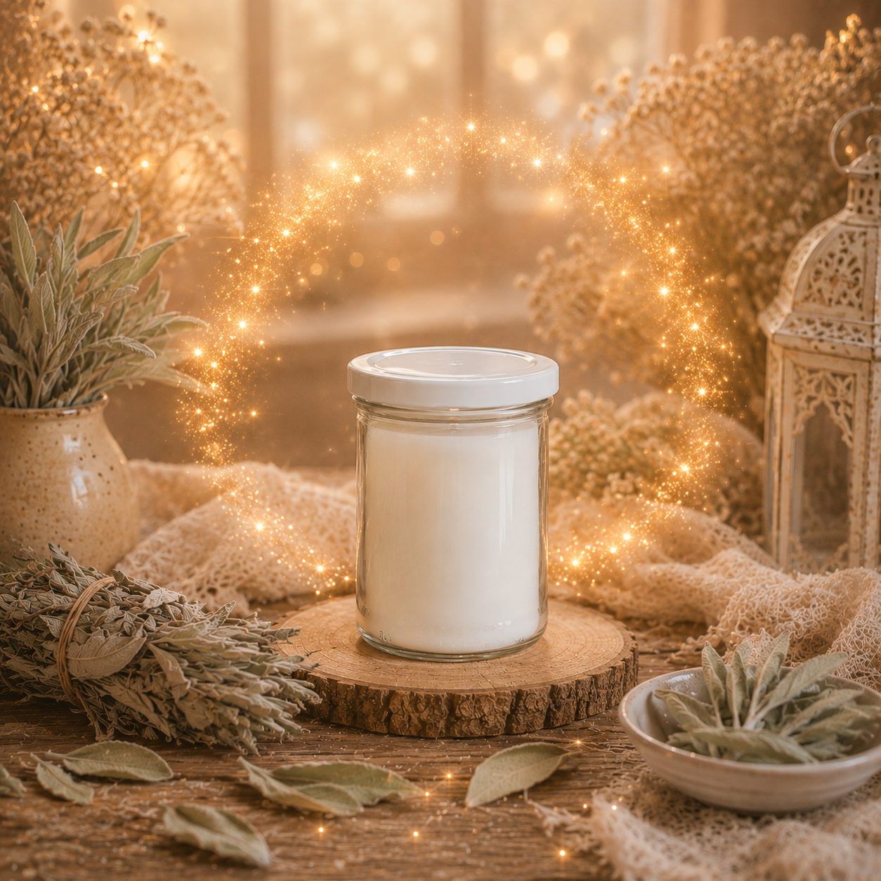 🕯️ Bougie parfumée classique - Sauge