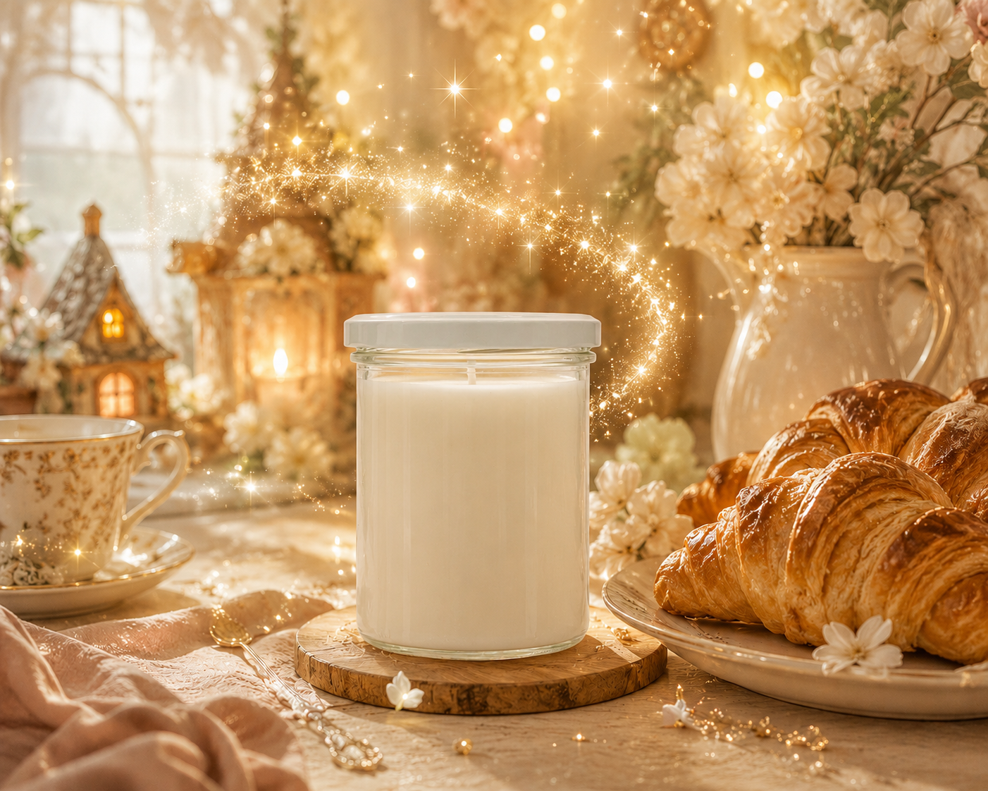 🕯️ Bougie parfumée classique - Croissant au beurre