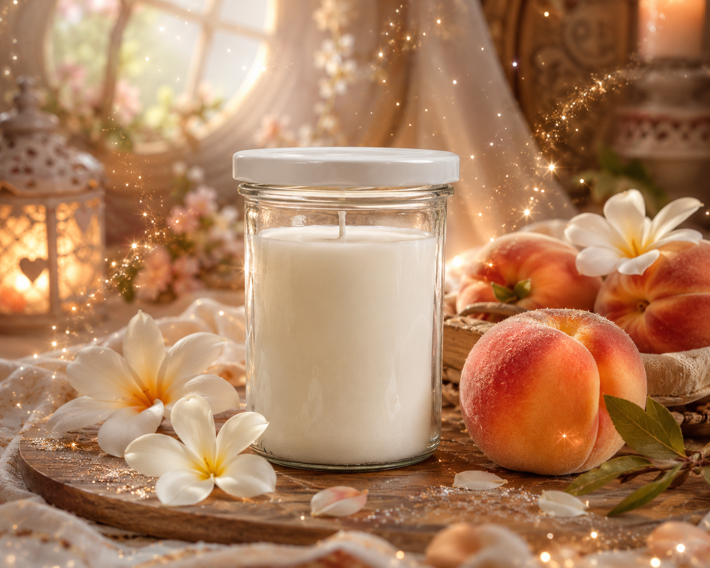 🕯️ Bougie parfumée classique - Monoï Pêche