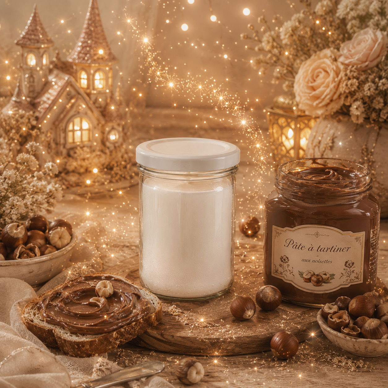 🕯️ Bougie parfumée classique - Pâte à tartiner
