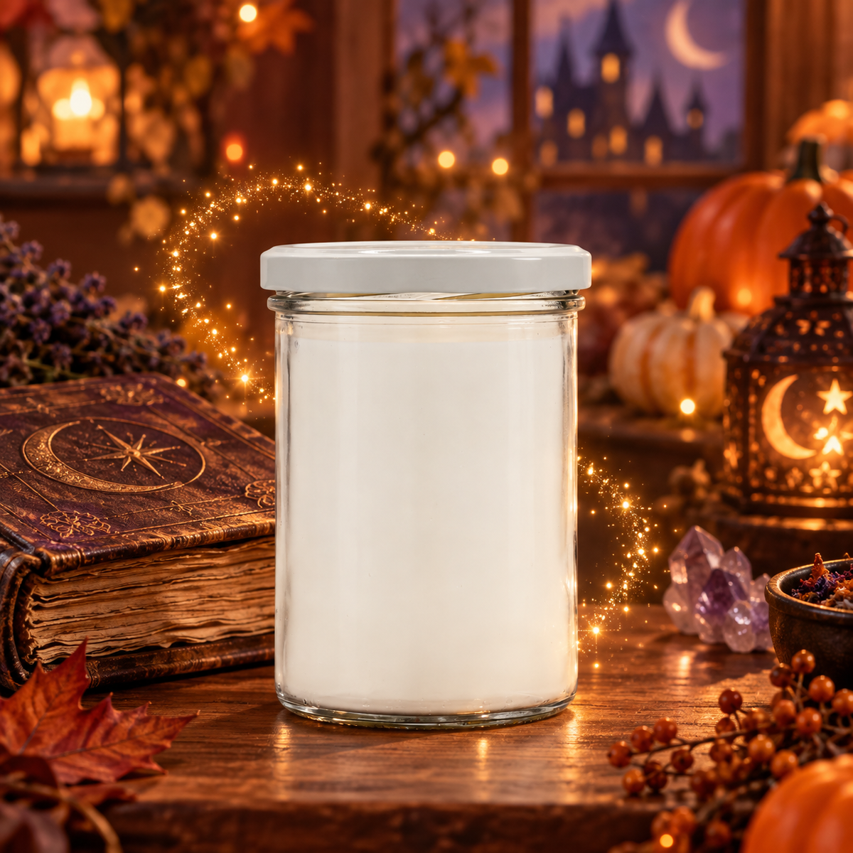 🕯️ Bougie parfumée classique - Grimoire maudit