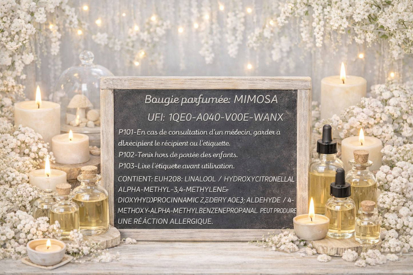🕯️ Bougie parfumée classique - Mimosa