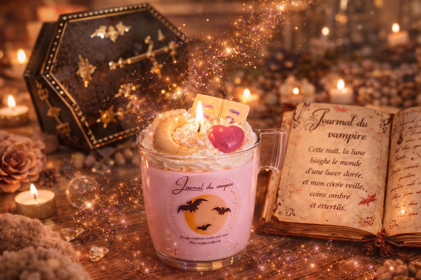 🕯️ Bougie gourmande - "Journal du Vampire"